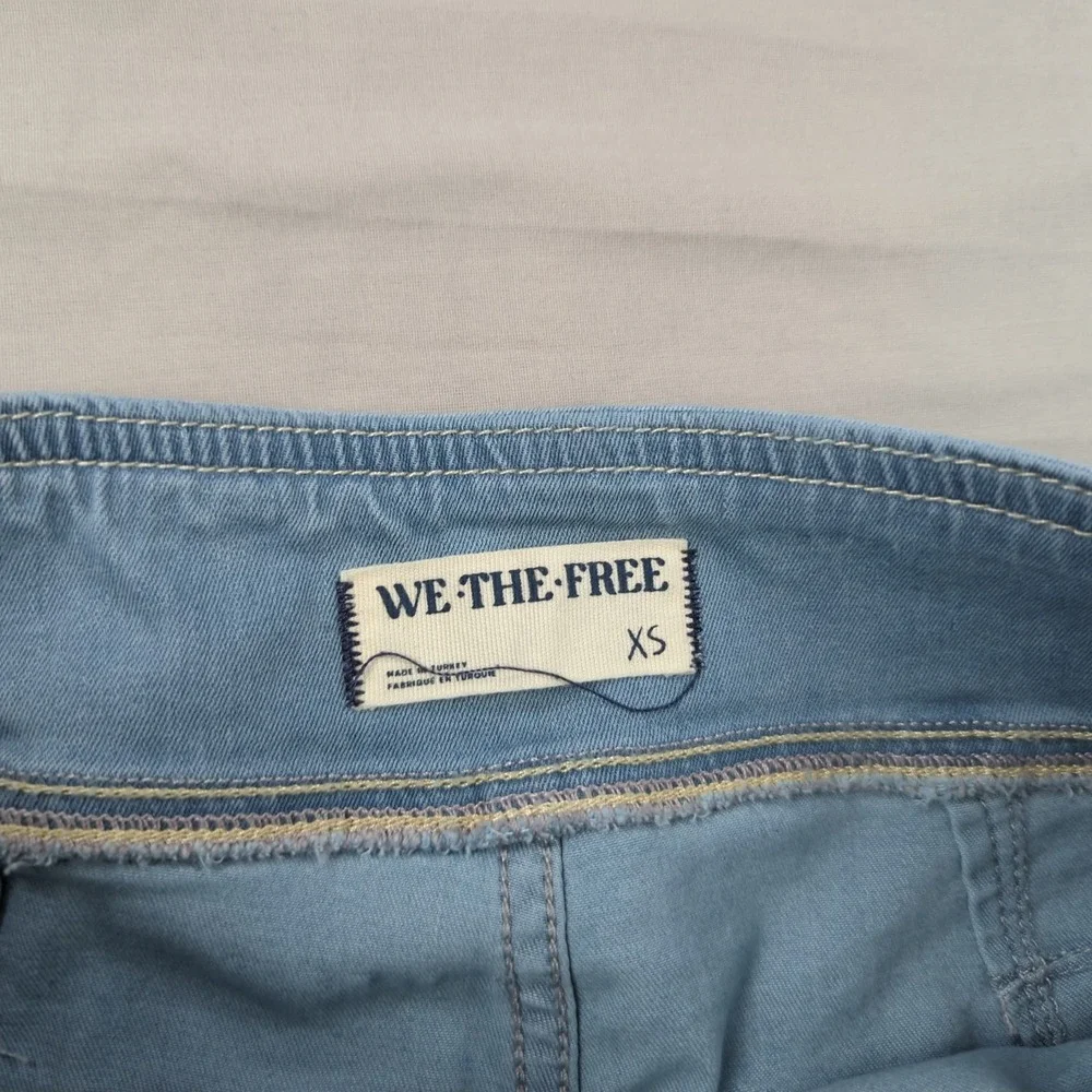Free People Jeans‎ Womens XS 24 Blue Boot Cut Cropped In My Feelings Stretch